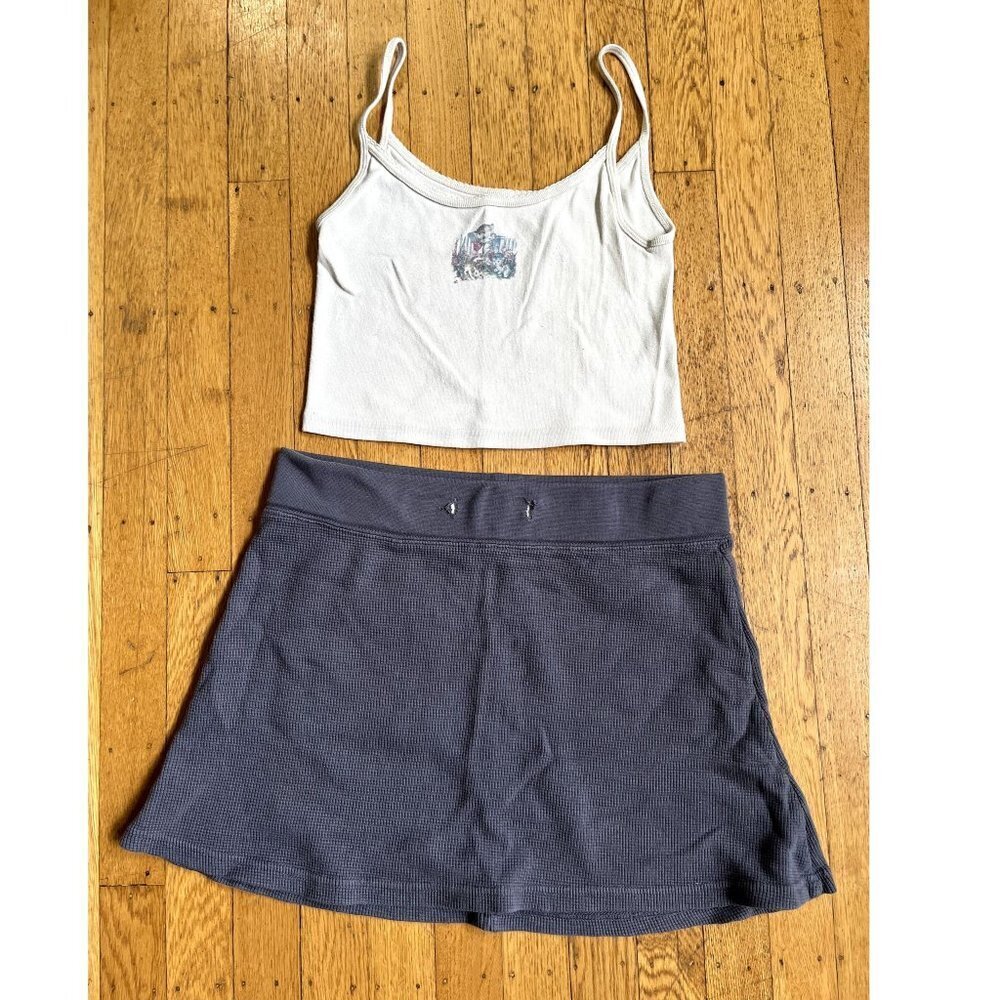 Brandy Melville Mini Skirt & Crop Top S